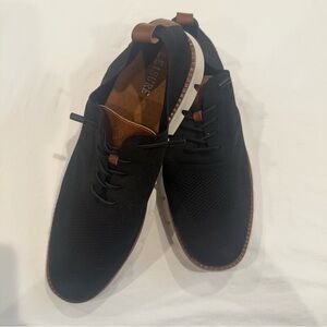 Men’s ARTHUR‎ TEXTURED KNIT OXFORDS,Black/brown, size 50 (Euro)-US Size 15, New